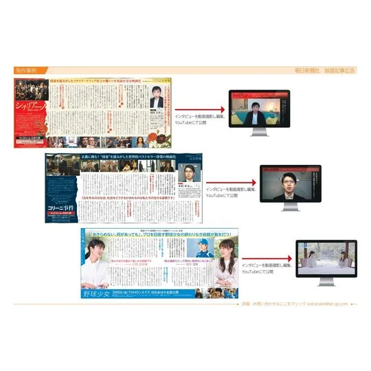 画像1465：新聞記事広告+動画インタビュー